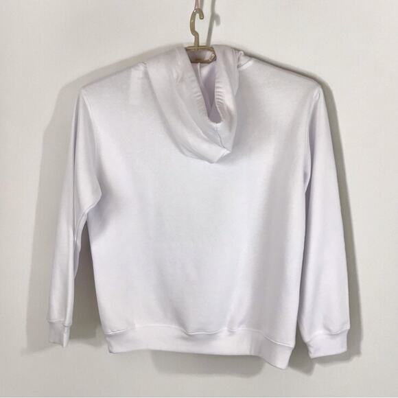 Disney NWT Mickey Mouse White Hoodie Long Sleeve Fleece Lined Graphic - Picture 4 of 8